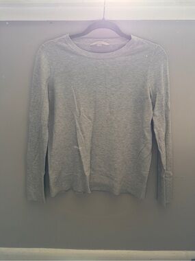 LOFT Light Gray Women's Crewneck Sweater